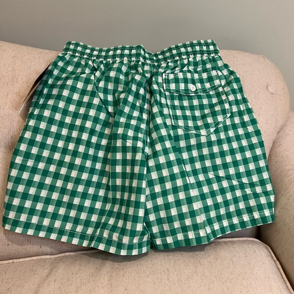 NWT Kanu Surf Men's Swim Trunks Green Checkered Size Medium - Picture 7 of 7